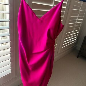 Black Halo Fuchsia Mini Dress